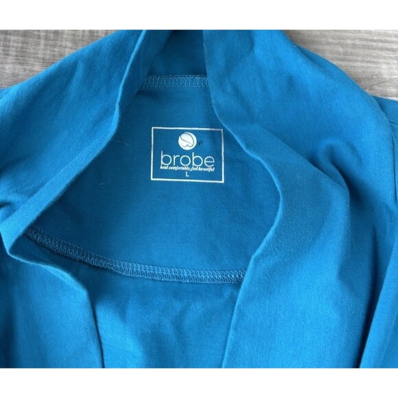 Brobe Womens Teal Blue Surgery Recovery Robe Soft Size L - Picture 4 of 6